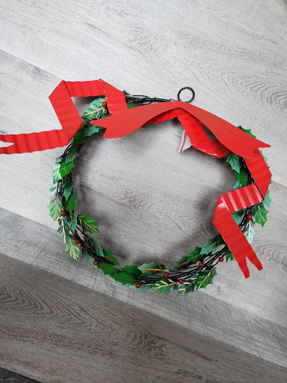 Ashland Metal Misteloe Christmas Wreath with Bow - 12" NEW Retired NWT